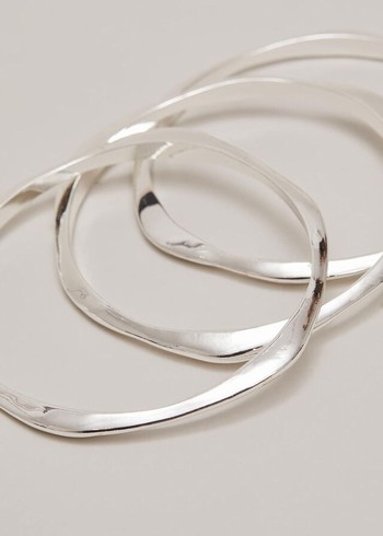 Phase Eight Irregular Bangle Set Jewellery Silver USA | 3510694-YH